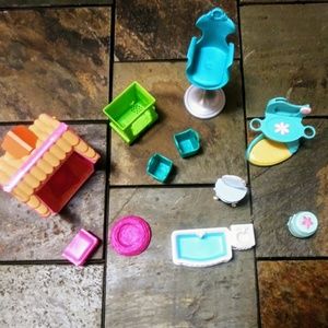 LARGE LOT DOLLHOUSE ACCS. LPS, SHOPKINS
